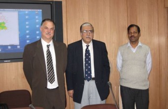 Meeting with the Indian Secretary of Education on issues of mathematics education in 2007.